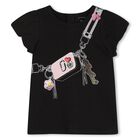 Younger Girls Black Bag Dress, 1, hi-res