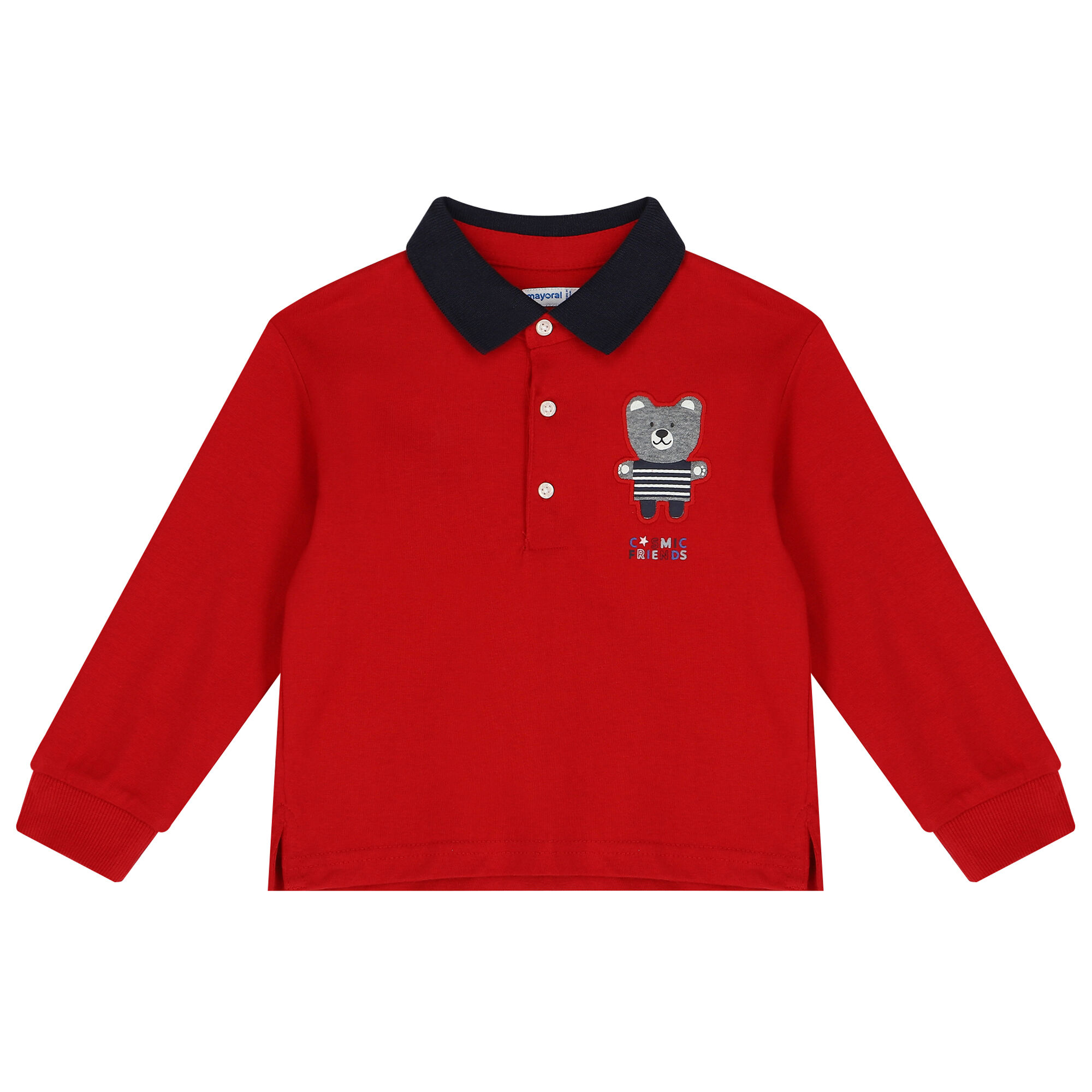 Boys red long sleeve polo best sale