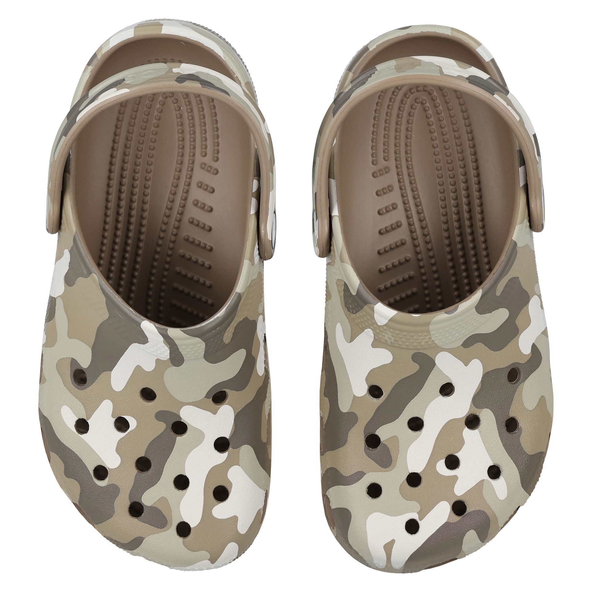 Crocs Black & Grey Classic Camo Clogs Sandals | Junior