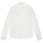 Boys White Cotton Logo Shirt, 1, hi-res
