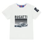 Younger Boys White Logo T-Shirt, 3, hi-res