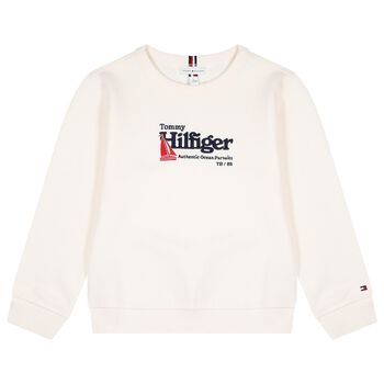 Boys Ivory Logo Sweatshirt