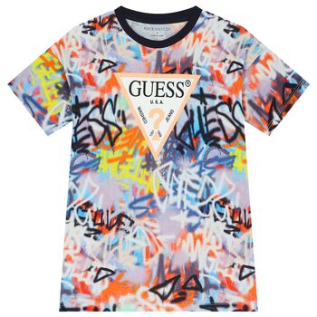 Grafitti Patterned Logo T-Shirt