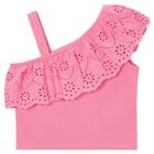 Girls Pink Ruffled Top, 1, hi-res
