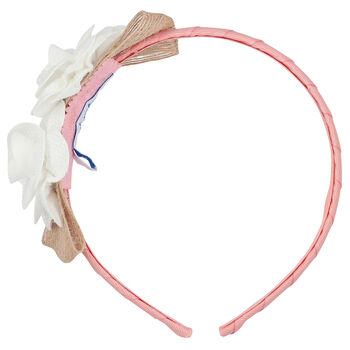 Girls Pink Floral Hairband