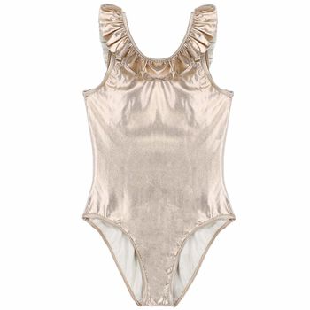 Girls Gold Swimsuit