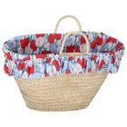 حقيبة بنات للشاطئ بطبعة الزهور باللون البيج, 1, hi-res