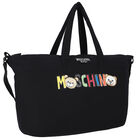 Moschino Black Teddy Bear Logo Baby Changing Bag | Junior Couture