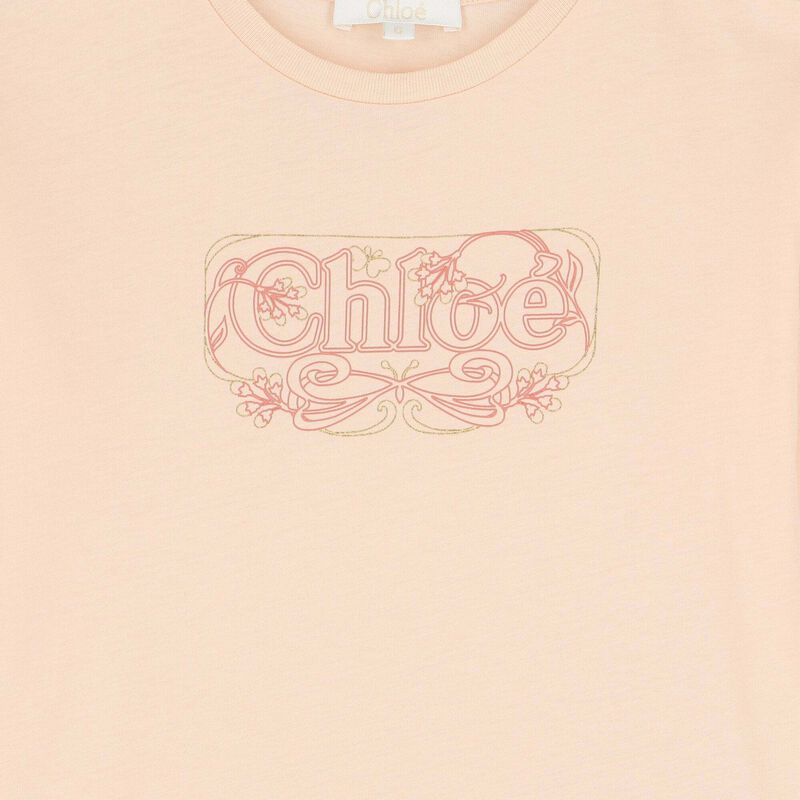 Girls Pale Pink Long Sleeve Logo Top, 1, hi-res image number null