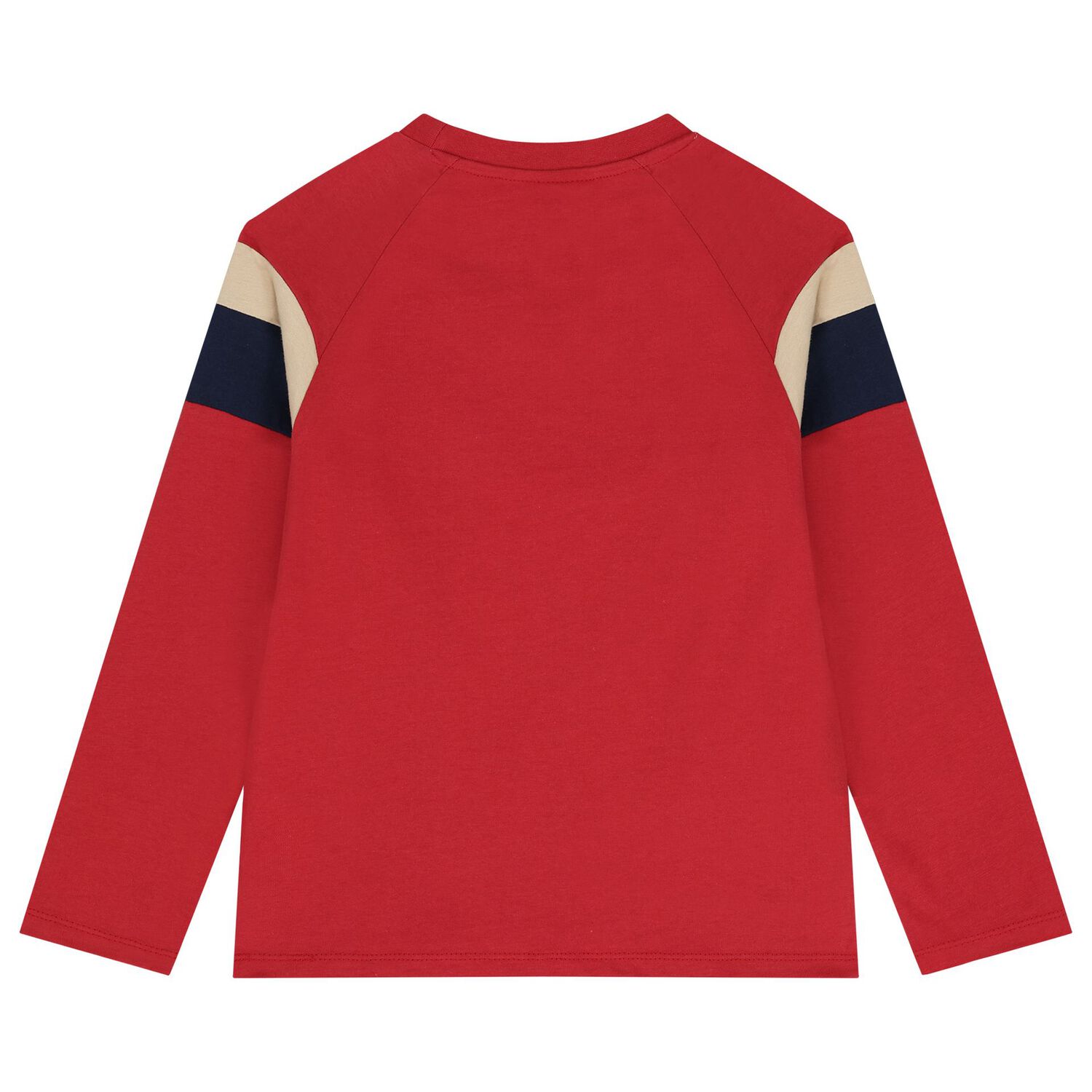 Boys Red Logo Long Sleeve Top, 1, hi-res
