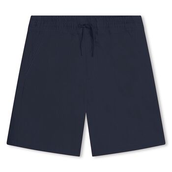 Boys Navy Blue Logo Shorts