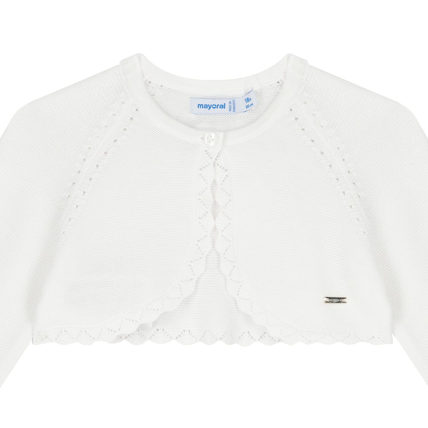 Younger Girls White Cardigan, 2, hi-res image number null