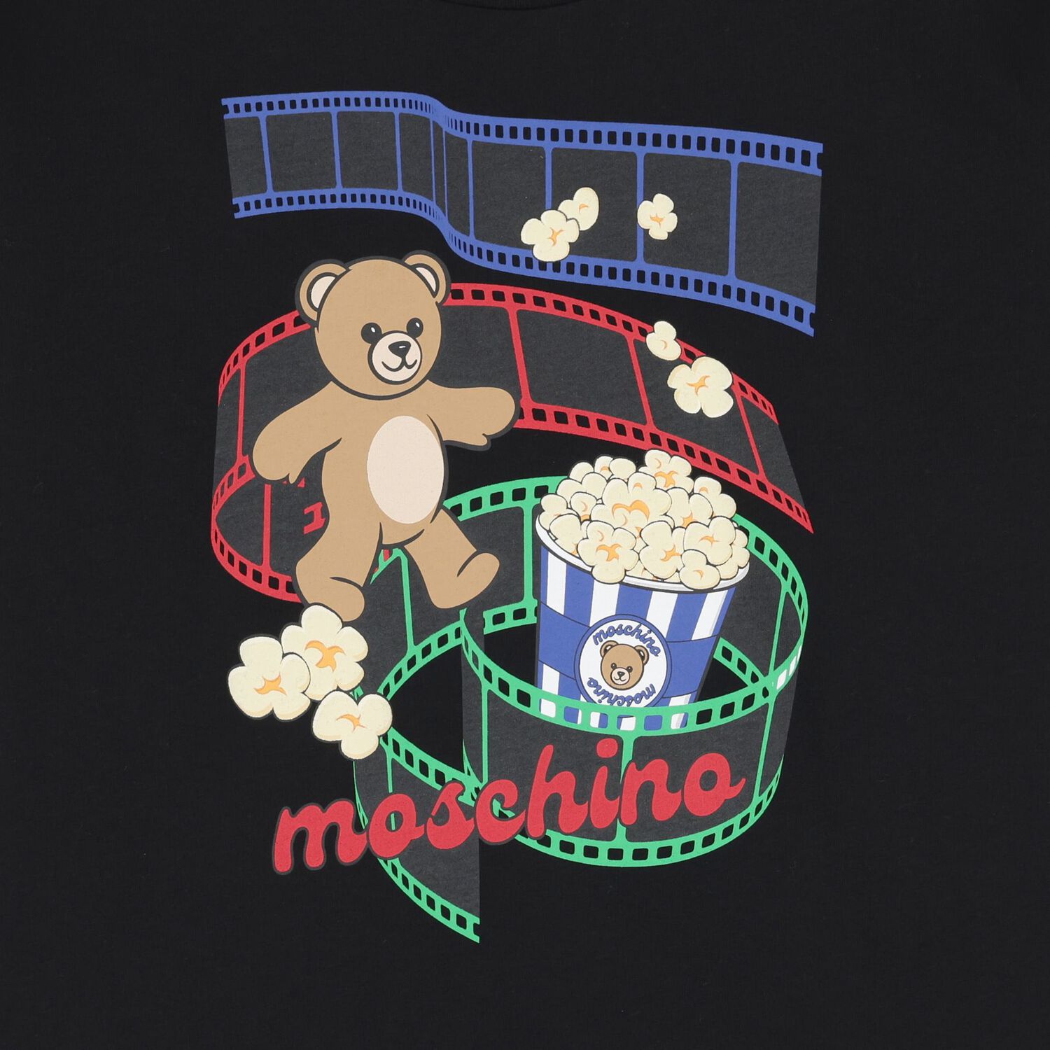 Black Teddy Bear Logo T-Shirt, 1, hi-res