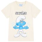 Boys Ivory & Grey Smurfs Shorts Set, 1, hi-res