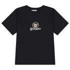 Black Teddy Bear Logo Long Sleeve Top, 6, hi-res