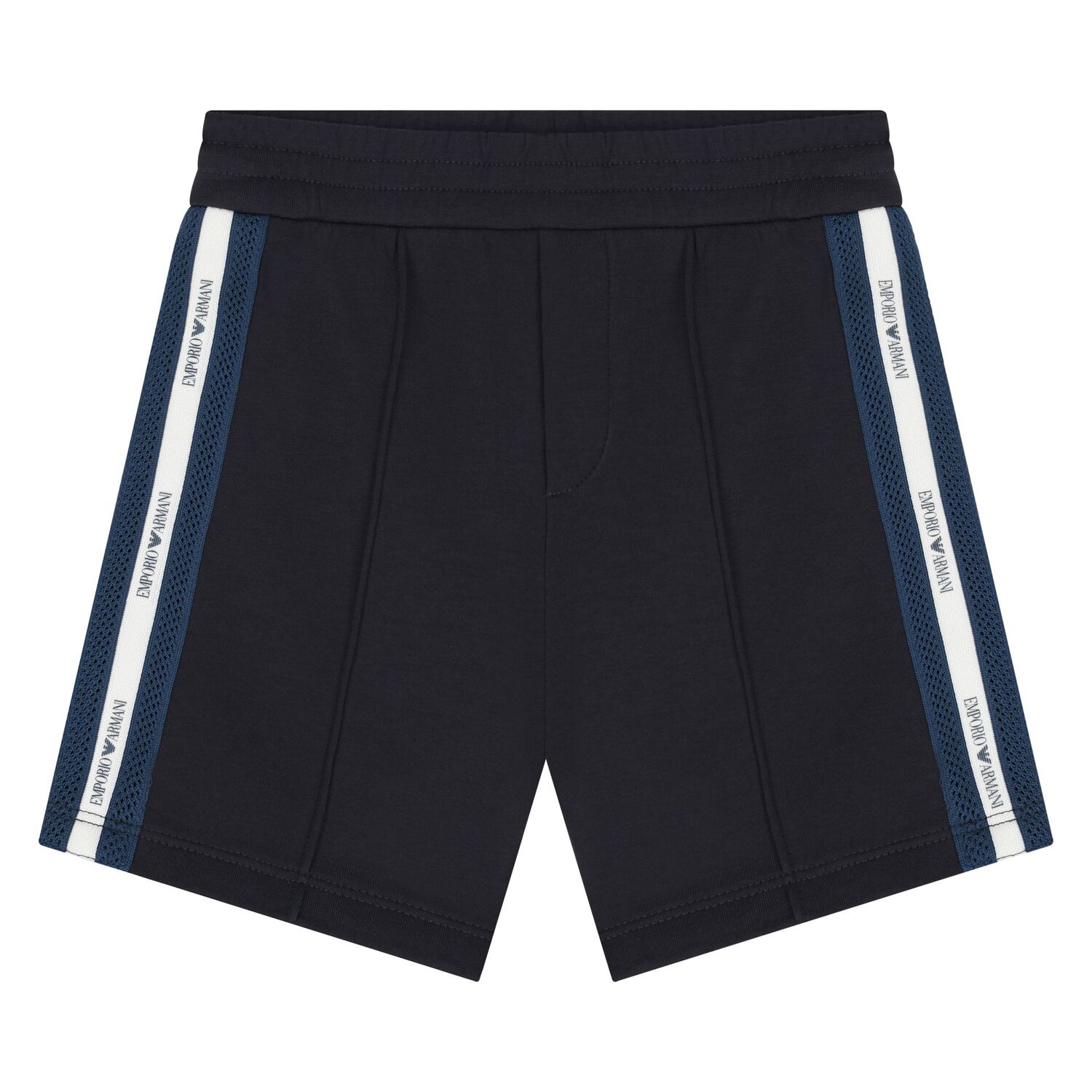 Younger Boys Ivory & Navy Blue Shorts Set, 1, hi-res