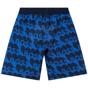 Boys Blue Logo Swim Shorts