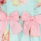 Baby Girls Blue & Pink Bow Bodysuit, 1, hi-res