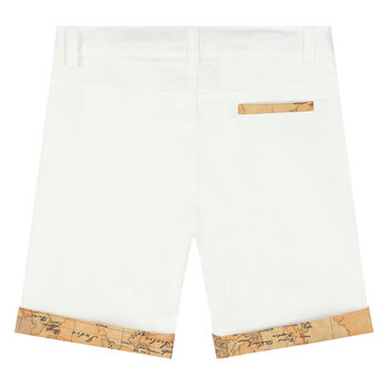 Boys Ivory Geo Map Shorts
