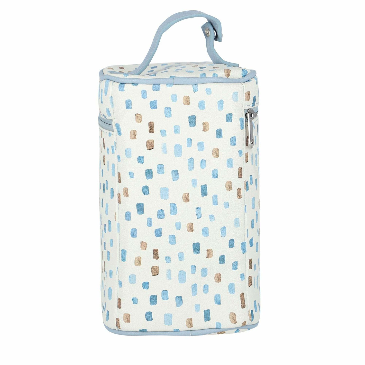 Baby Boys Ivory & Blue Thermal Bottle Bag , 2, hi-res image number null