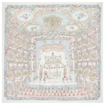 White & Blue Nutcracker Baby Swaddle Carré Blanket