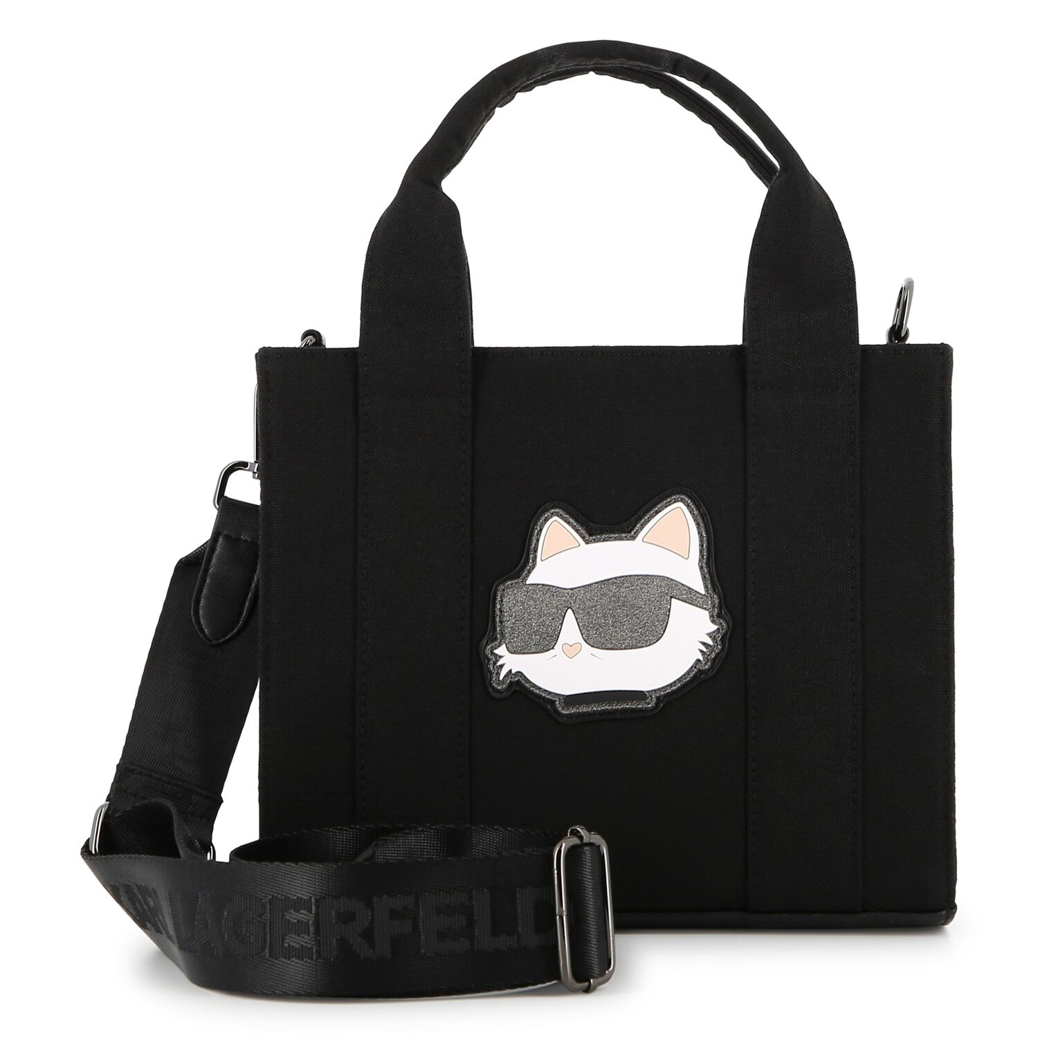 Girls Mini Me Black Choupette Handbag ( 18cm ), 1, hi-res