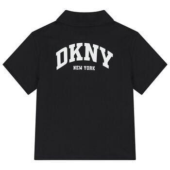 Boys Black Logo Polo Shirt
