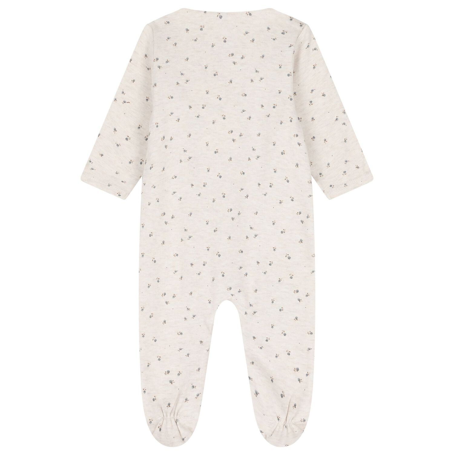 Baby Girls Beige Floral Babygrow, 1, hi-res