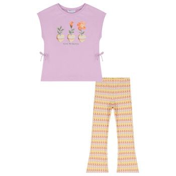 Girls Multi-Coloured Leggings Set