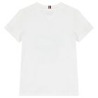 Boys White Logo T-Shirt, 3, hi-res