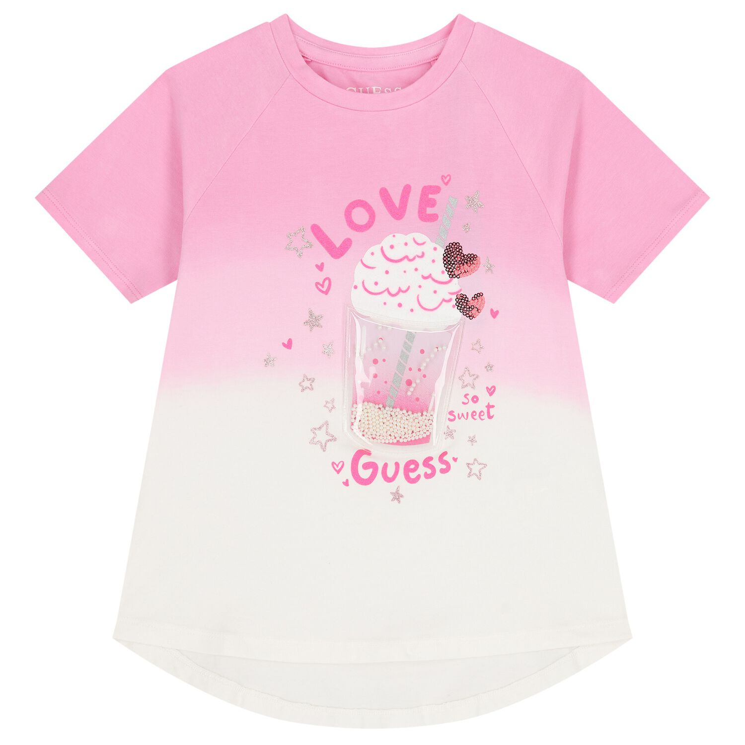 Girls Pink Milkshake T-Shirt, 1, hi-res