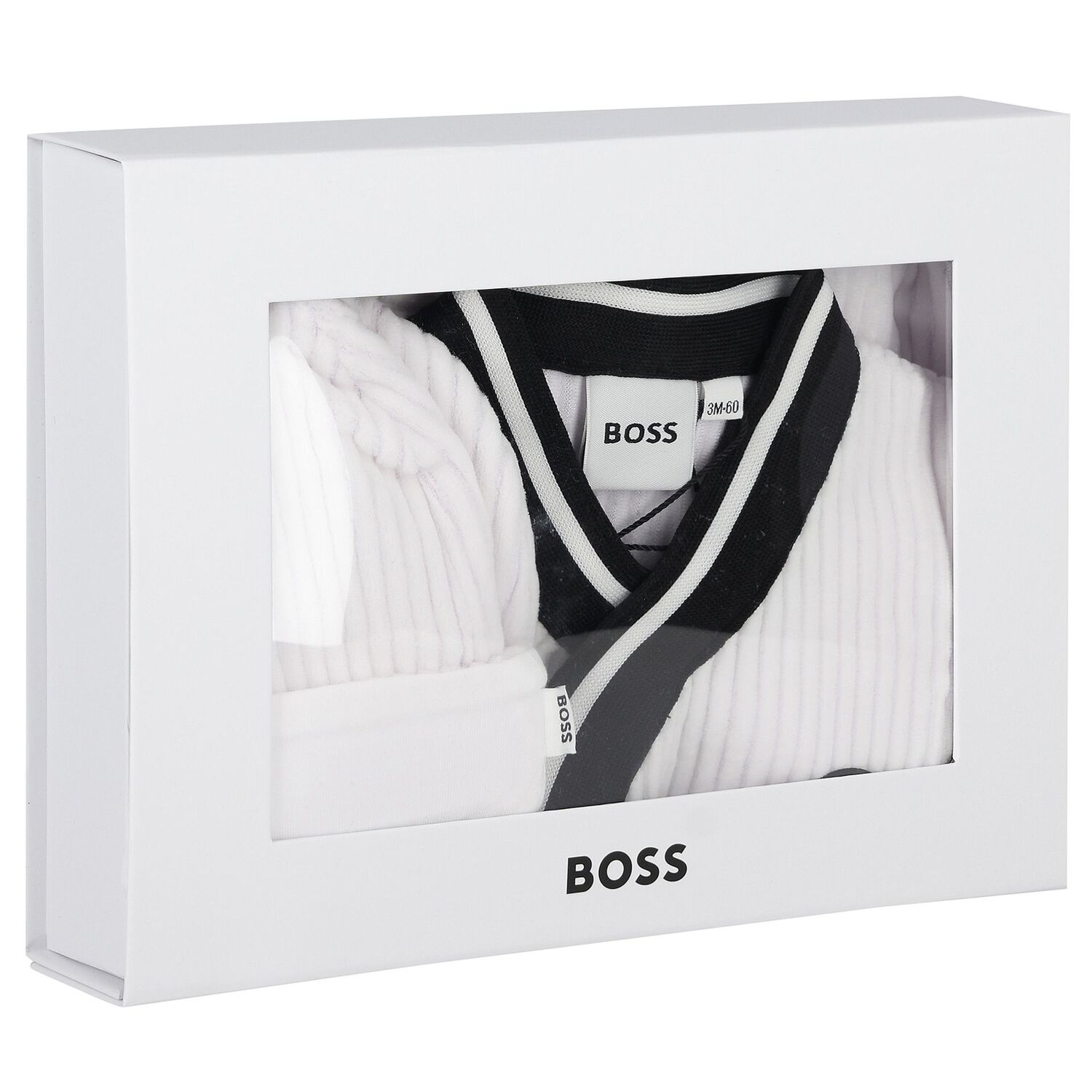 White Logo Babygrow Gift Set, 1, hi-res