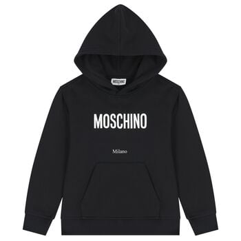 Black Logo Hooded Top
