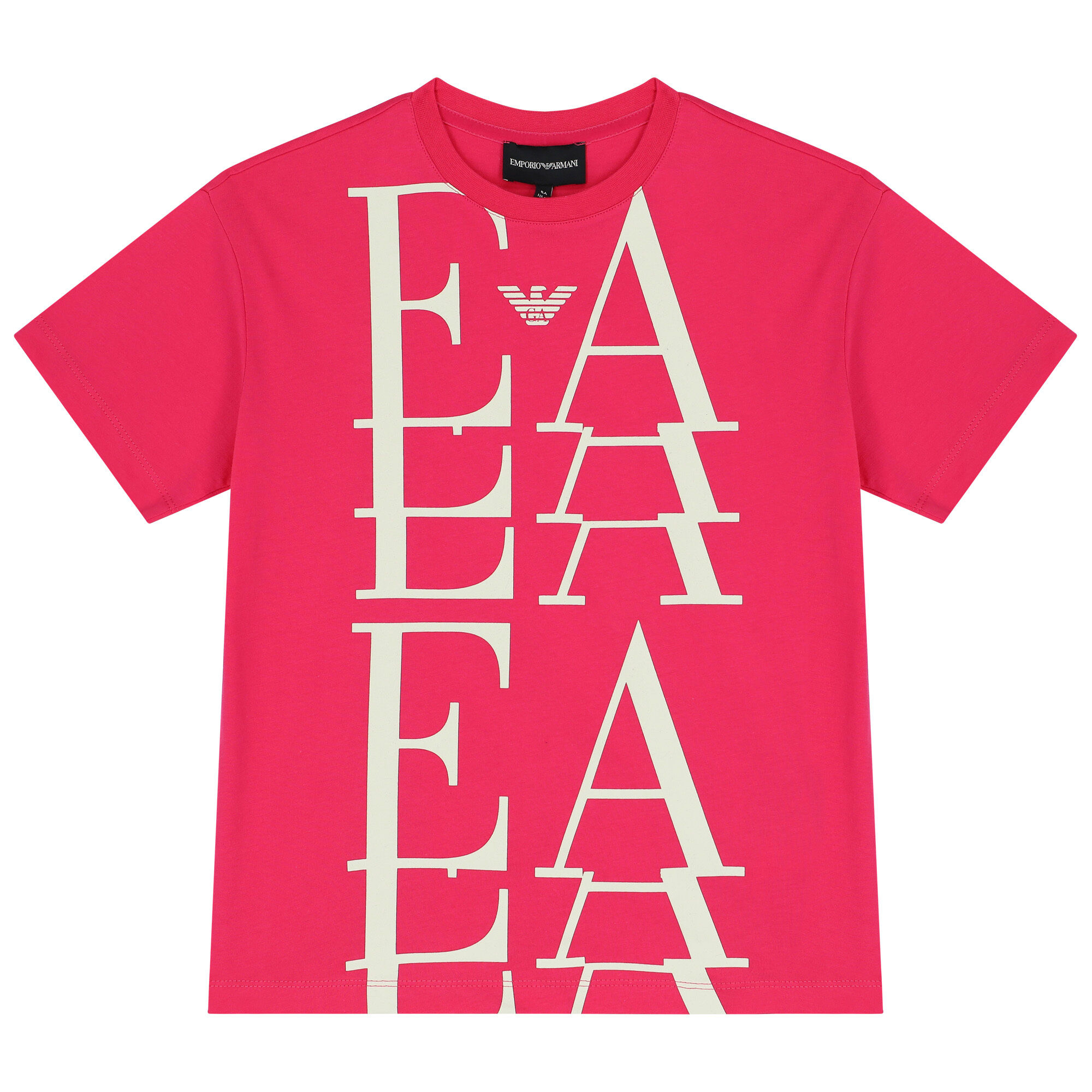 Emporio Armani Girls Pink Logo T Shirt Junior Couture