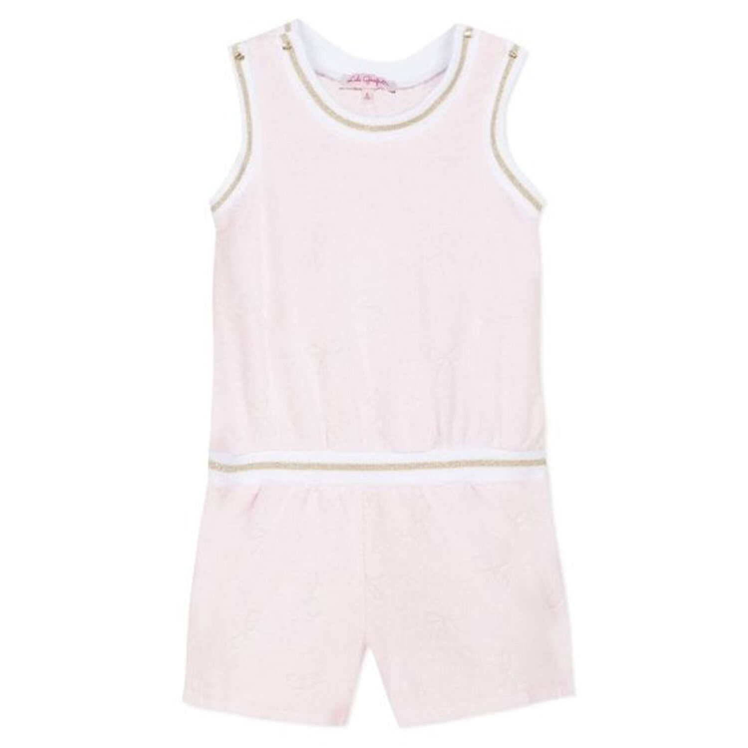 Girls Pink Playsuit, 1, hi-res