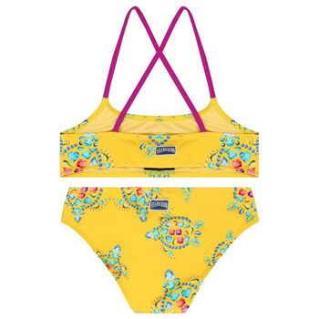 Girls Yellow Turtle Bikini