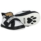 Baby Boys Black & White Teddy Bear Pre Walker Shoes, 1, hi-res