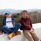 Boys White Logo Long Sleeve Top, 2, hi-res