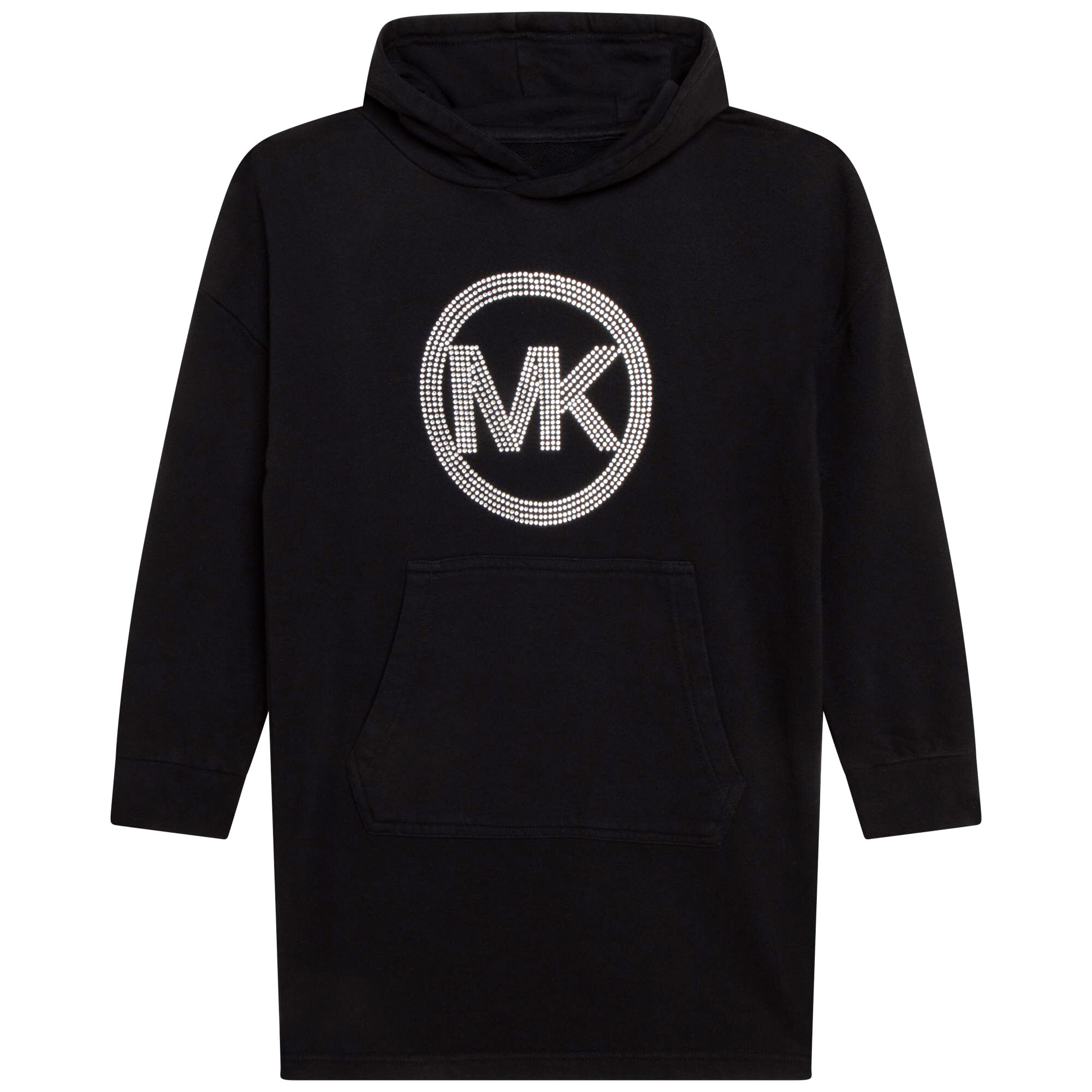 MICHAEL KORS Girls Black Logo Hooded Dress Junior Couture KSA