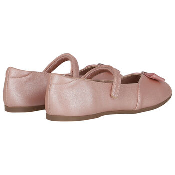 Girls Pink Bow Shoes