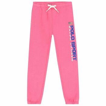 Girls Pink Logo Joggers 