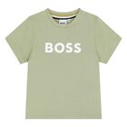 Younger Boys Mini Me Green Logo T-Shirt, 10, hi-res