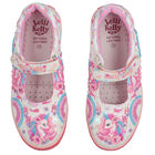 Girls Ivory Unicorn Beaded Shoes, 1, hi-res