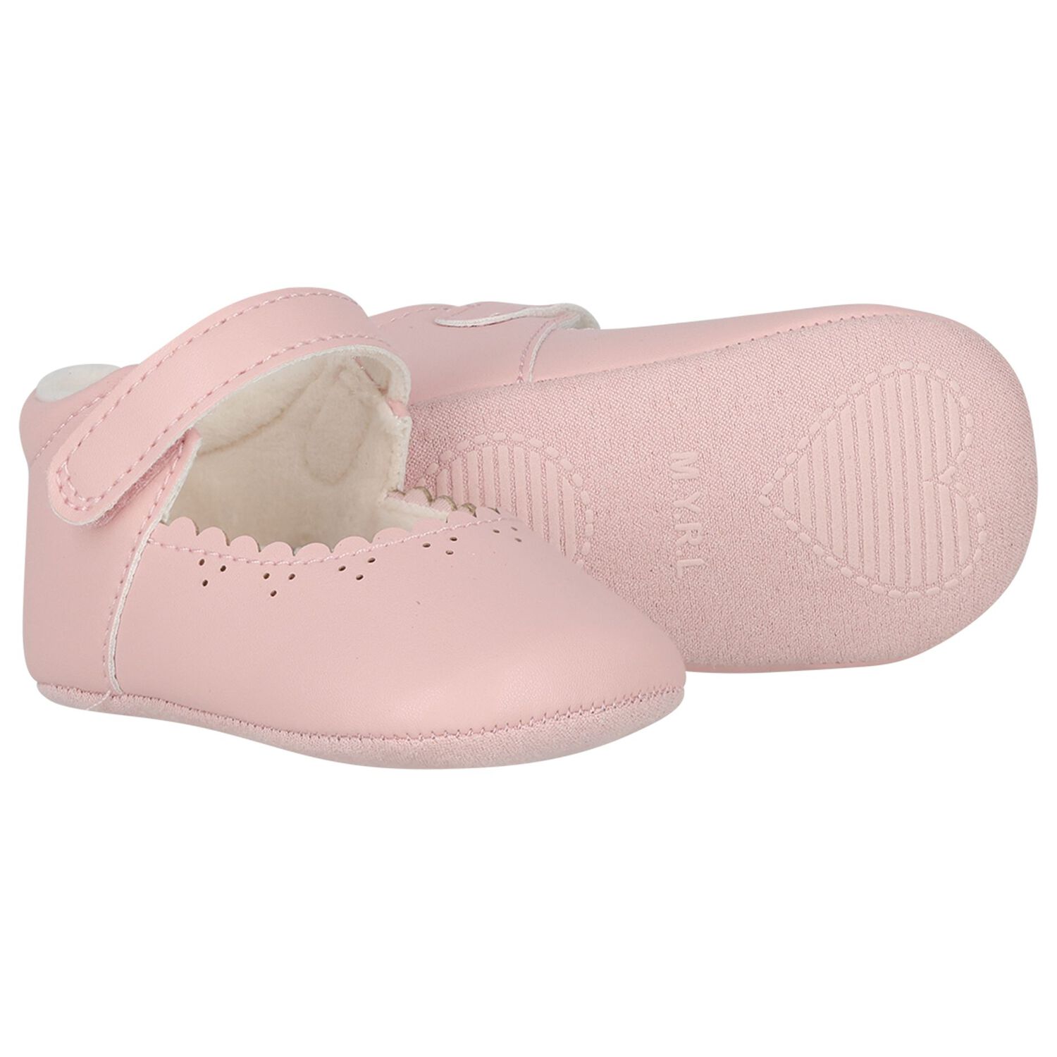 Baby Girls Pink Leather Pre Walker Shoes, 1, hi-res