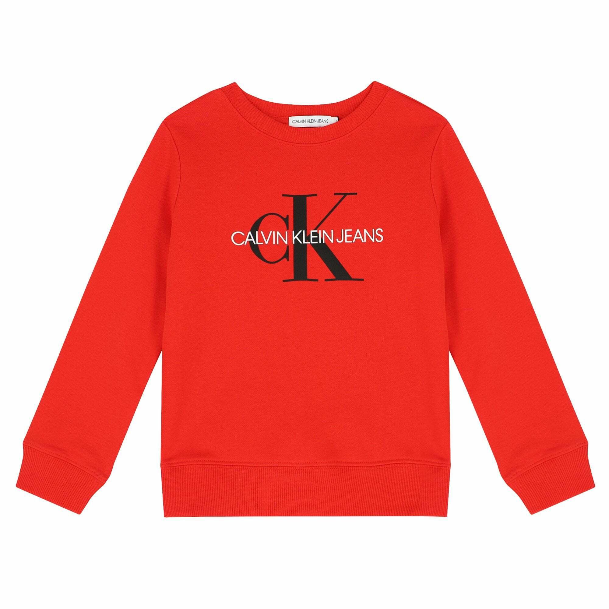Calvin Klein Girls Red Logo Sweatshirt Junior Couture USA
