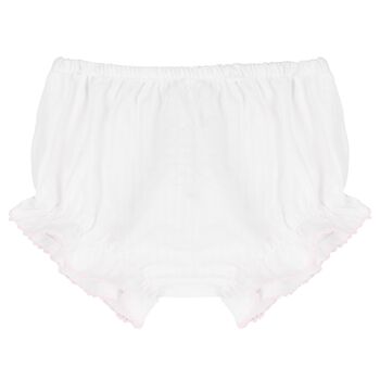 Baby Girls White & Pink Dress Set