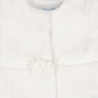 Younger Girls White Fur Coat, 1, hi-res