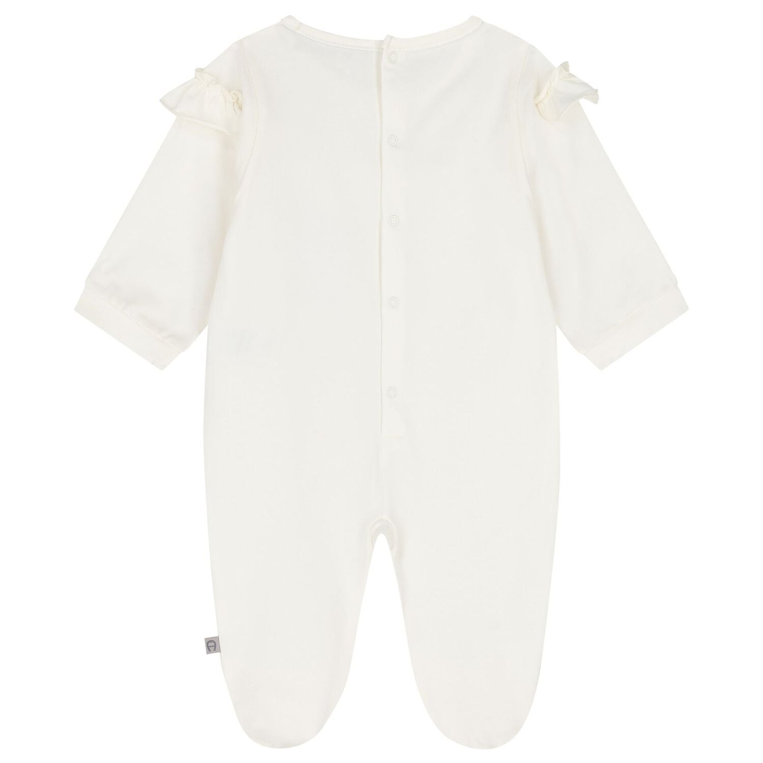 Baby Girls Ivory & Gold Logo Babygrow Gift Set, 1, hi-res