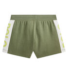 شورت بالشعار باللون الأخضر للبنات, 1, hi-res