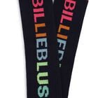 Girls Navy Blue & Pink Logo Socks, 1, hi-res